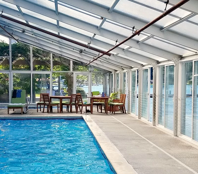 Indoor Pool on Water at Alderbrook Resort
