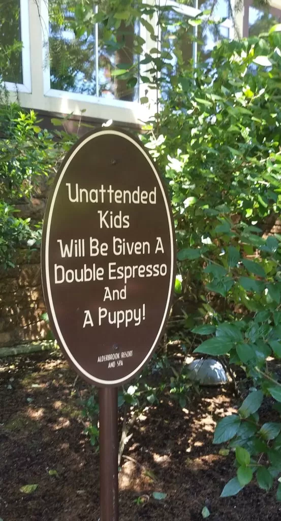 Sign at Alderbrook Resort