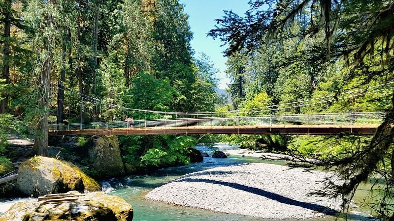 Staircase Rapids Loop Bridge in Olympic National park