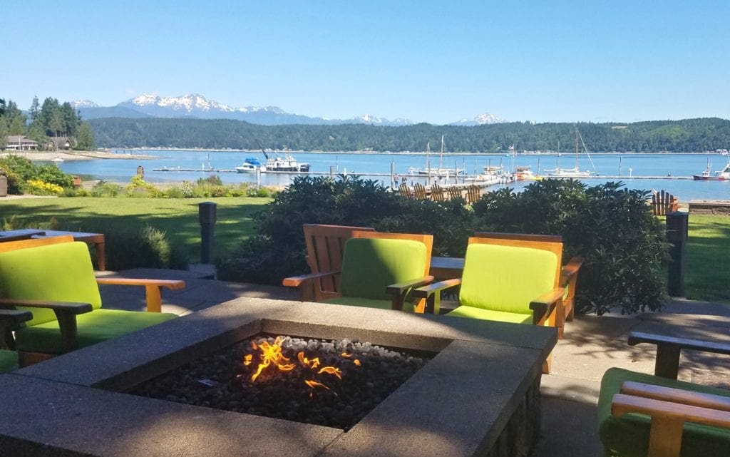 View from Alderbrook Resort FirePit