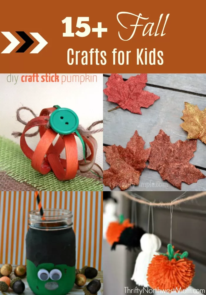 15+ Fall Crafts for Kids + Halloween Crafts