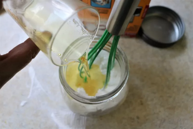 Adding castile soap to homemade grout cleaner