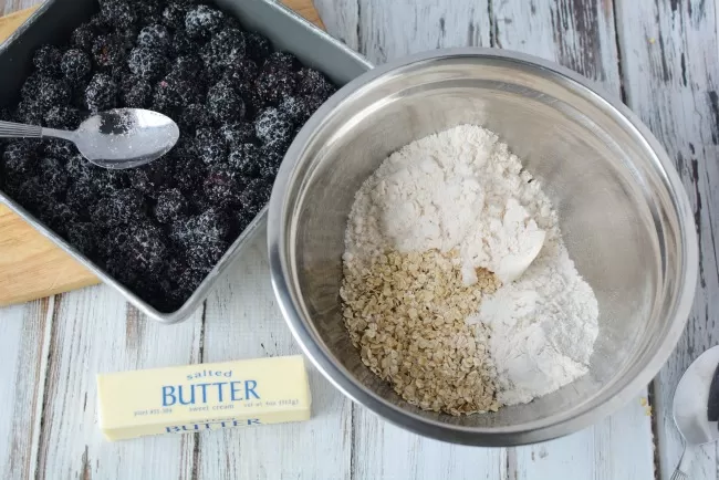 Ingredients for Blackberry Cobbler