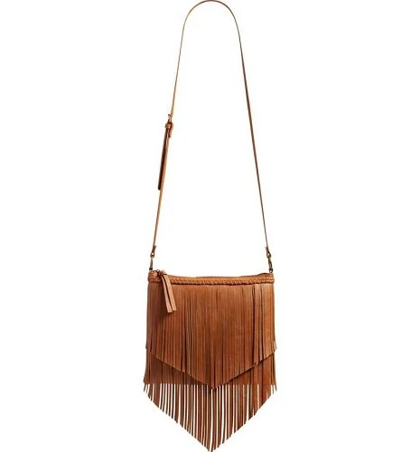 Layered Fringe Crossbody Bag