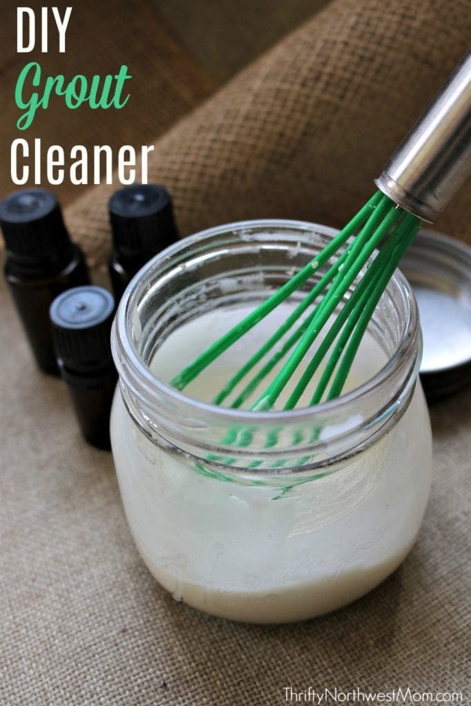 Try this DIY Homemade Grout Cleaner for a frugal, natural option for cleaning your bathroom.
