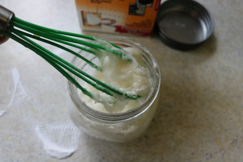Whisk the ingredients for homemade grout cleaner