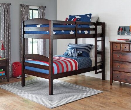 Better Homes and Gardens Leighton Twin Over Twin Wood Bunk Bed 