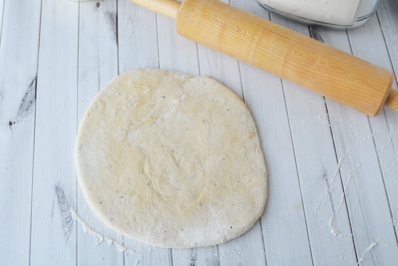 Flattening dough for freezer friendly calzones