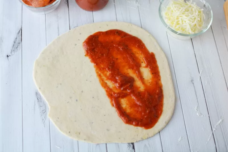 Freezer Friendly Calzones with dough & sauce