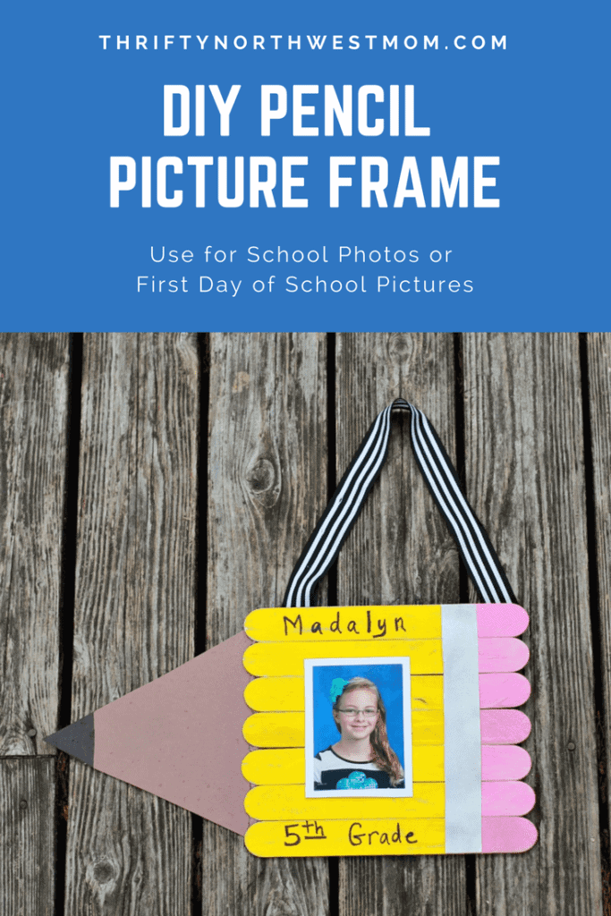 This DIY Pencil Picture Frame is perfect for back to school photos or class pictures