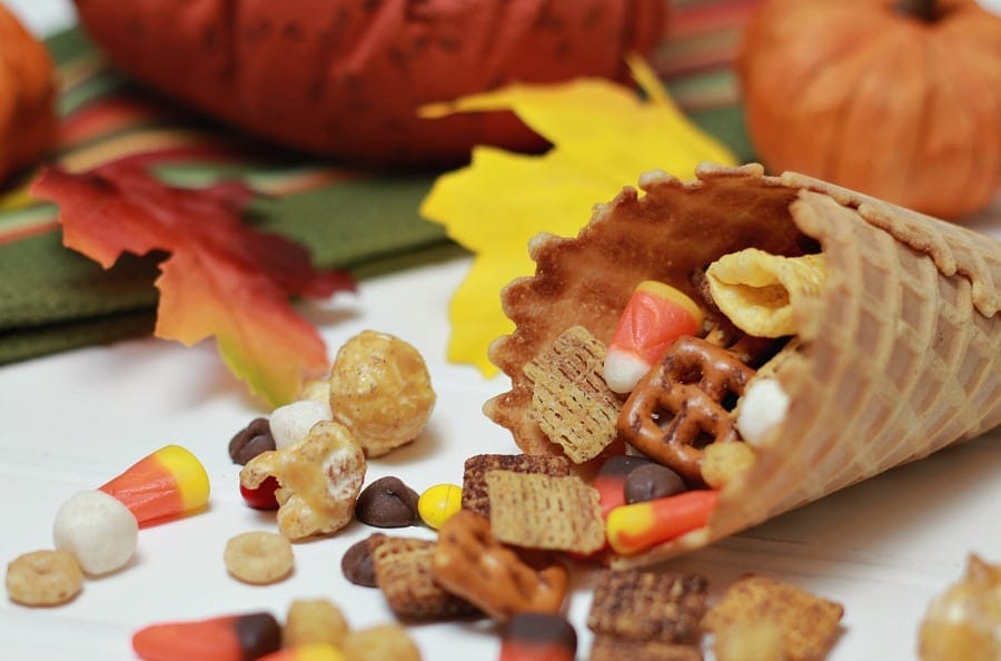 Cornucopia with Fall Snack Mix