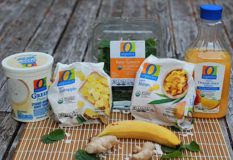 Ingredients for Tropical Green Smoothie