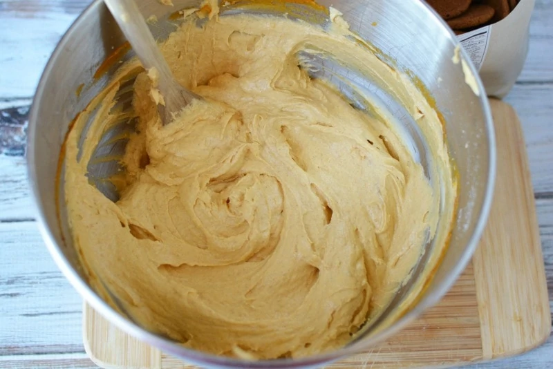 Mixing together ingredients for Pumpkin Dip