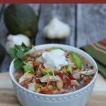 This White Chicken Chili is a healthier, lighter version for the slow cooker and perfect for busy nights