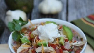 This White Chicken Chili is a healthier, lighter version for the slow cooker and perfect for busy nights