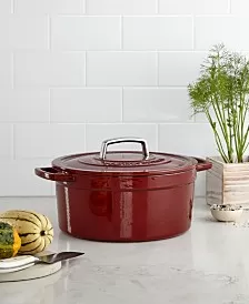 Martha Stewart Enameled Cast Iron 6- Quart Casserole Pot – $49.99!