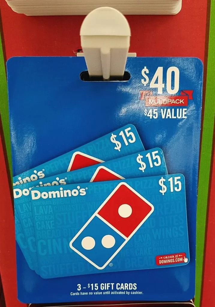 Dominos Bonus Gift Card at Walmart