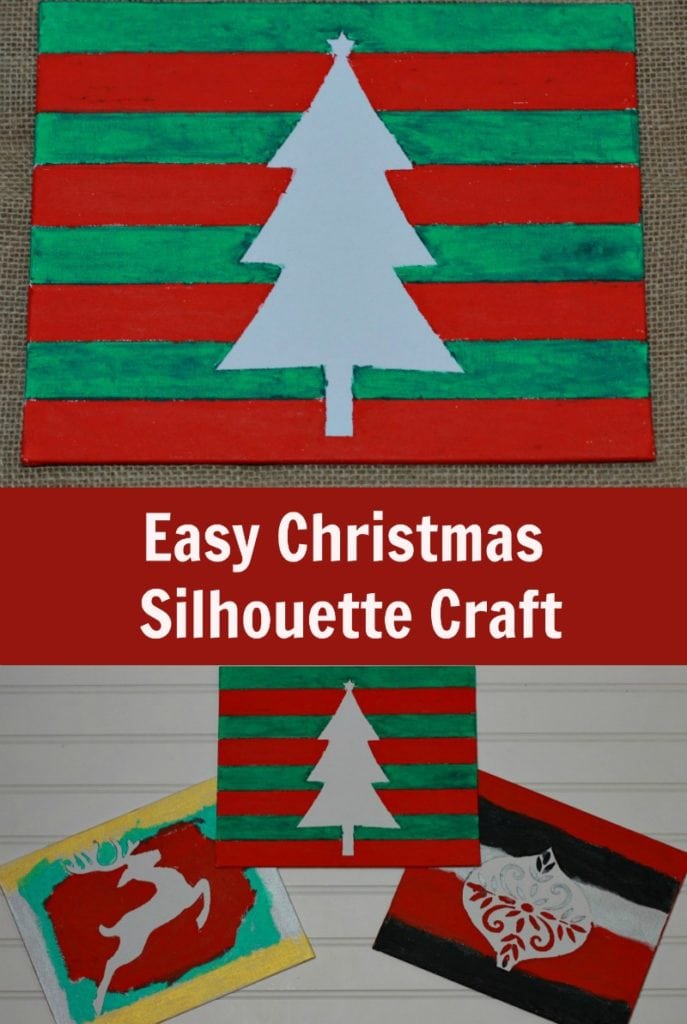 Easy Christmas Silhouette Craft for Kids