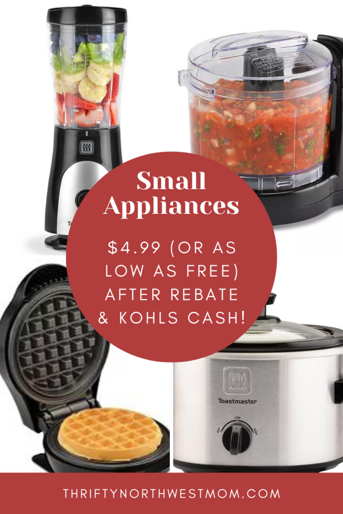 Kohls Small Appliance Sale 3 Appliances for FREE after Rebate & Kohls