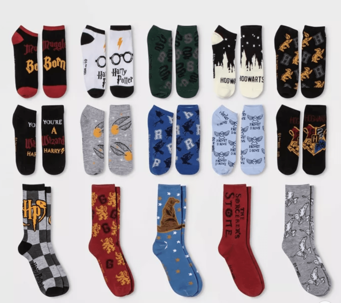 Harry Potter Set of 15 Socks