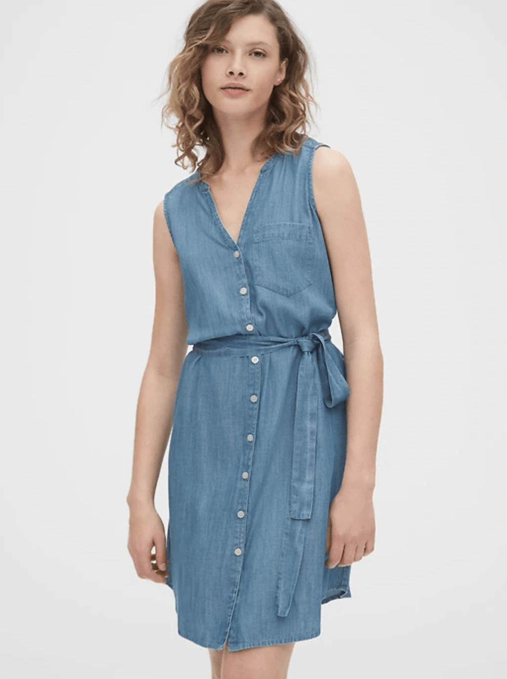 Sleeveless Shirtdress