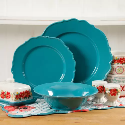 The Pioneer Woman Vintage Ruffle 20-Piece Dinnerware Set