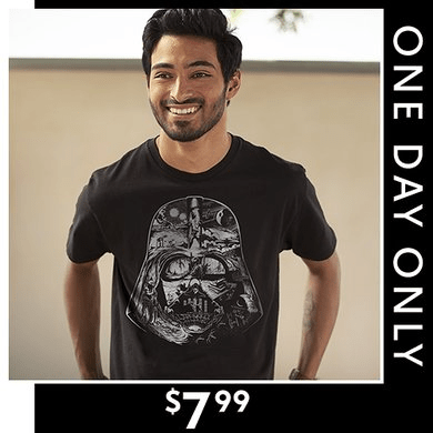 Top Star Wars Tees for Men $7.99 (Today Only)