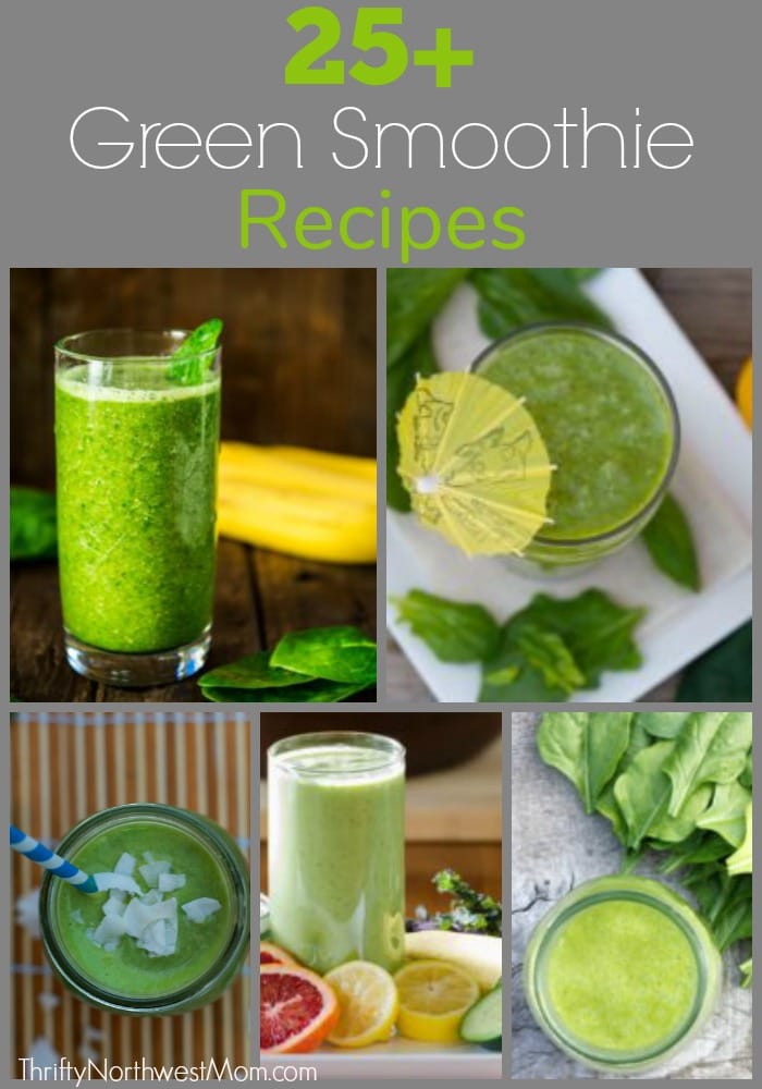 25+ Simple Green Smoothie Recipes for Quick & Healthy Meals! - Thrifty ...