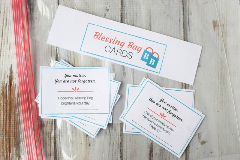 Blessing Bag Encouragement Cards