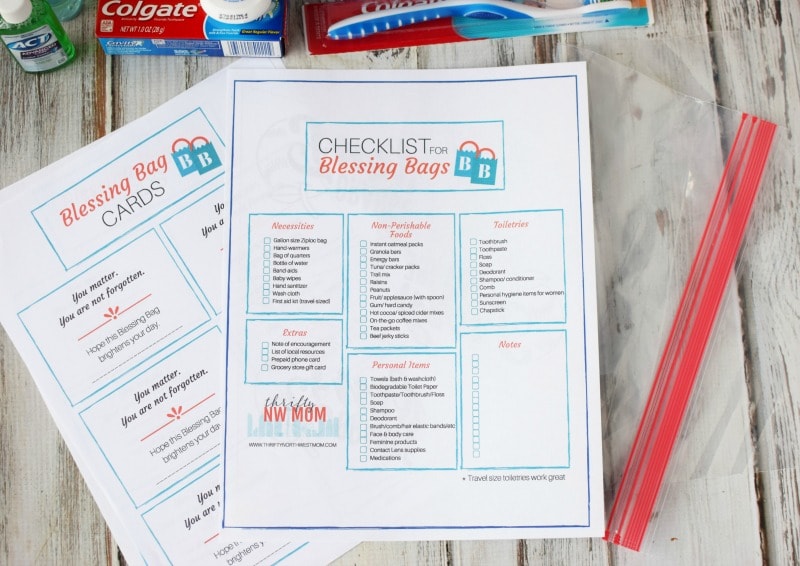 Blessing Bag Free Printable Checklist