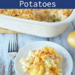 Cheesy Hashbrown Potatoes are always a crowd favorite at any party and an easy side dish for dinner.