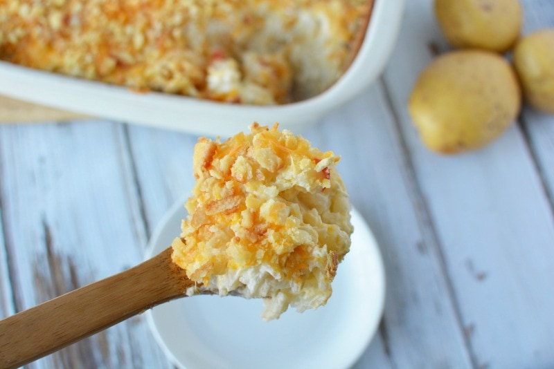 Cheesy Hashbrown Potatoes are the perfect side dish for a holiday meal or good comfort food.