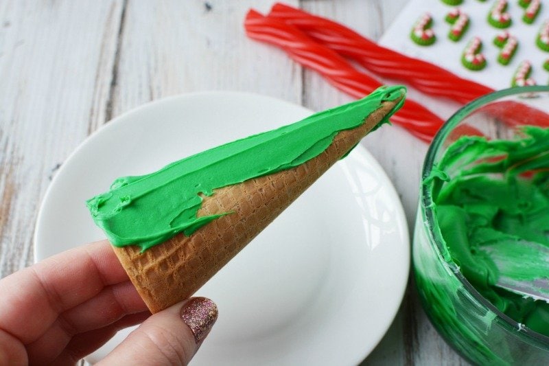Frosting Christmas Tree Cones