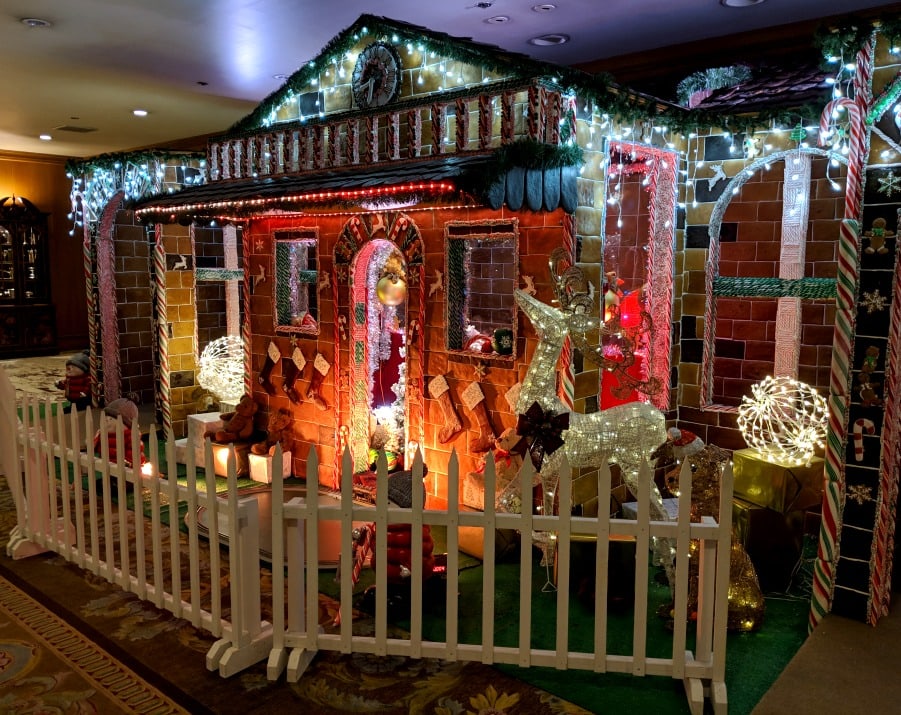 Life Size Gingerbread House at Fairmont Olympic in Seattle