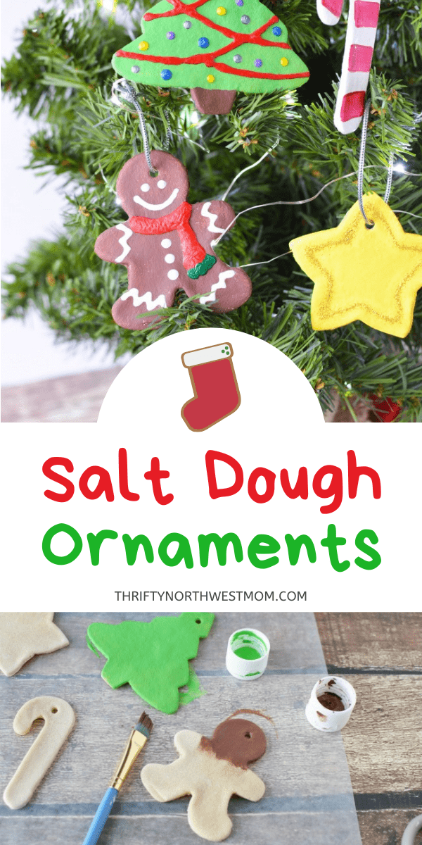 Salt Dough Ornaments on a Christmas Tree