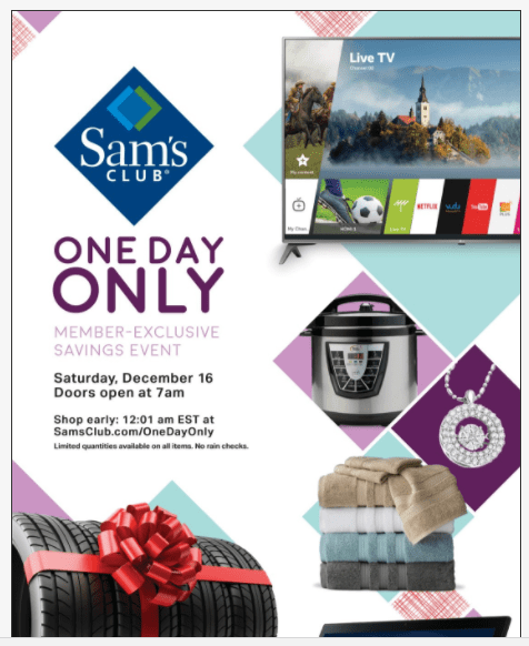 Tv deals sam's club