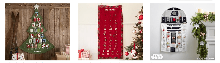 Pottery Barn Advent Calendars