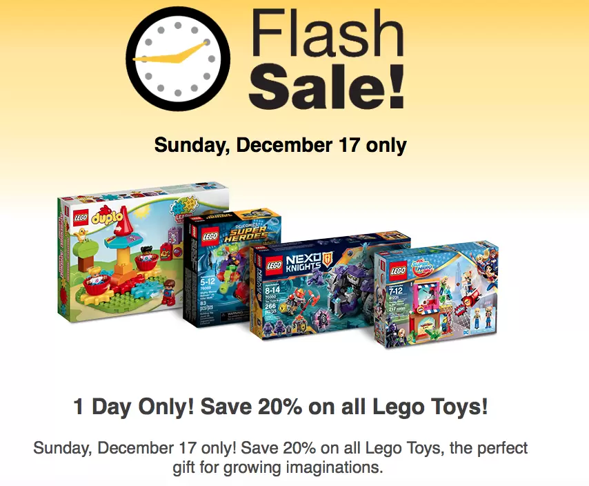 Fred Meyer Lego Sale – Flash Sale Today Only – 20% off All Legos