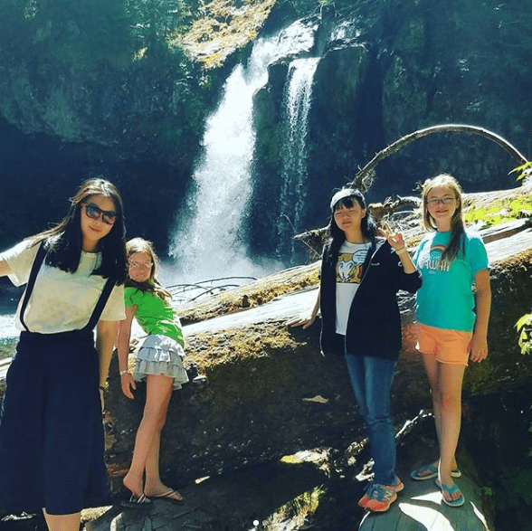 visiting waterfalls with Exchange Students