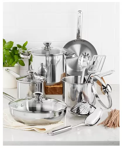 Tools of the Trade Stainless Steel 13-Pc. Cookware Set $39.99 (Reg $119.99)