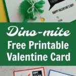 DIY Dinosaur Free Printable Valentine Card