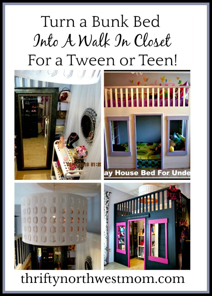 Turning A Bunk Bed Into A Walk In Closet For A Tween Or Teen