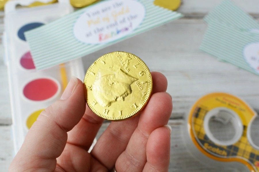 Gold coin for St Patricks Day Craft