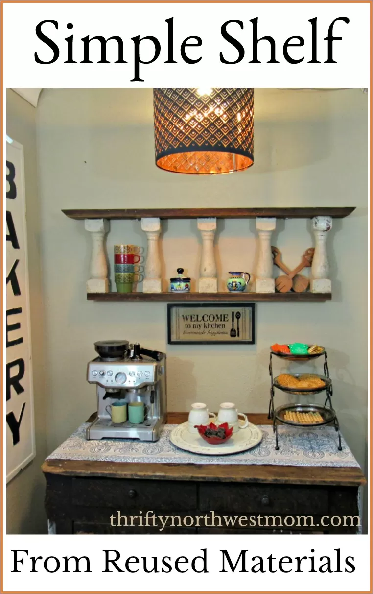 DIY Rustic Shelf Made From Reclaimed Railing