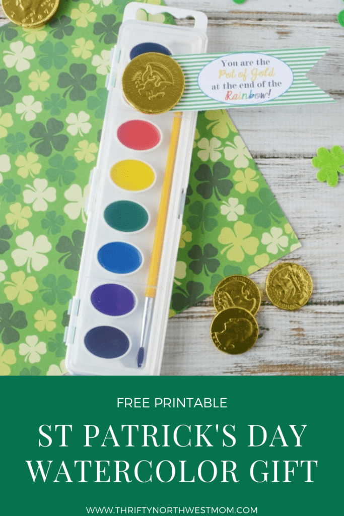 St Patrick’s Day – Watercolor Gift Idea + FREE Printable Gift Tag!