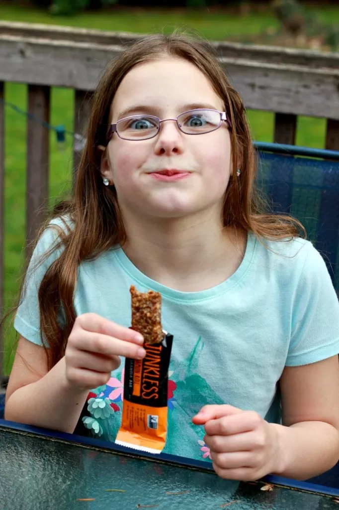 Enjoying the JUNKLESS Cinnamon Roll Chewy Granola Bars