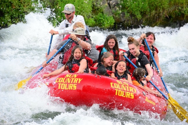 river rafting with Sun Country Tours