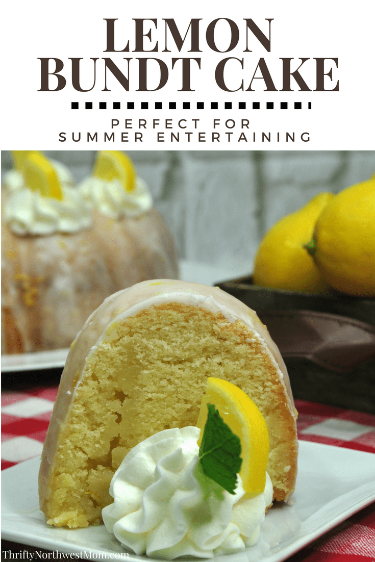 This Lemon Bundt Cake recipe is a delicious dessert for spring or summer & perfect for parties.