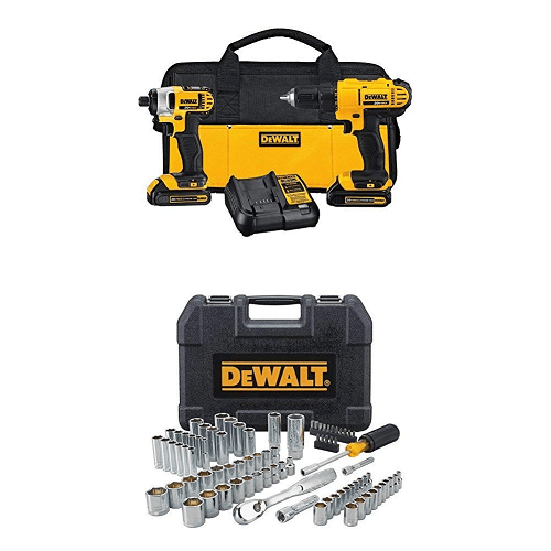 DEWALT 20V MAX Lithium Ion Compact Drill/Driver & Impact Driver Combo Kit