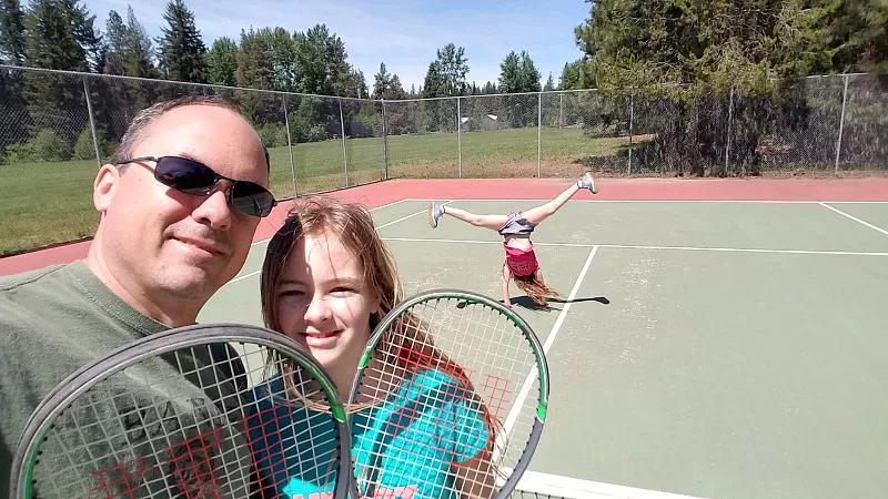 Tennis courts at Thousand Trails Campground